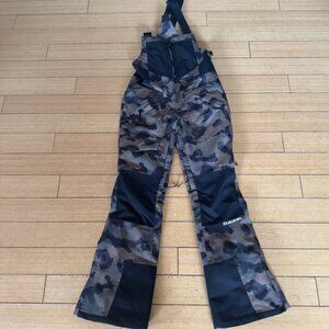 womens reach 20k bib snow pant dakine xs camo